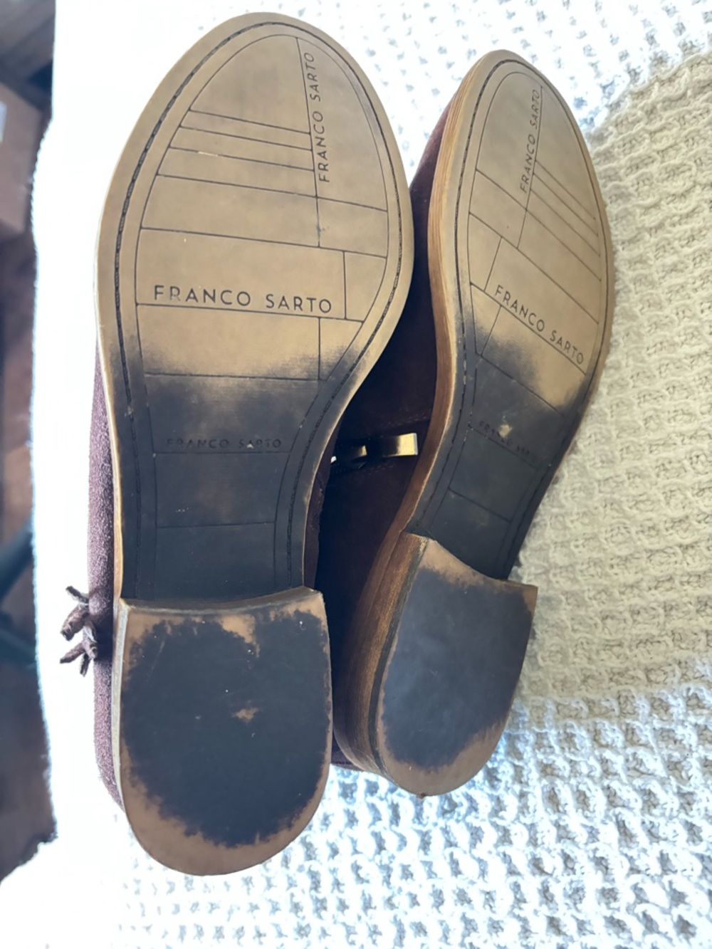 Franco SartoWomen’s Suede Ankle Booties in Dark Brown - Zipper Detail - Picture 3 of 3